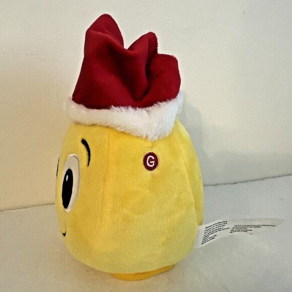 Gemmy Christmas Emoji Plush Dances and Sings Jingle Bells With Santa Hat 7" Rare - Picture 2 of 8